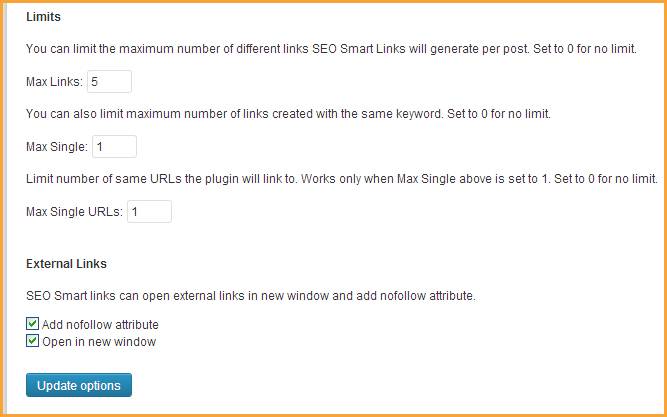 SEO Smart Links link limit