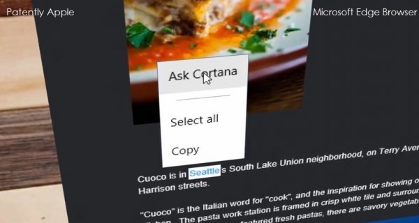 microsoft edge browser cortana support