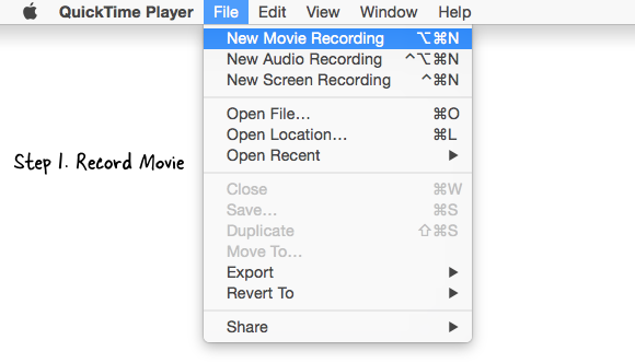 quicktime-video recording