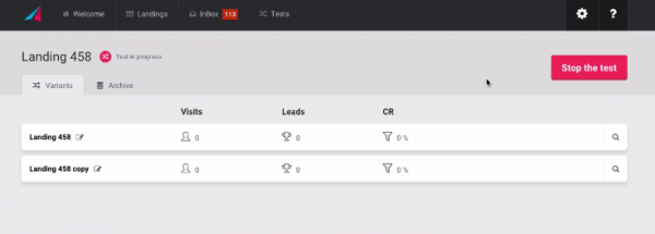 Landigi dashboard