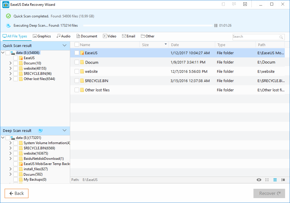 Folder support. EASEUS data Recovery. EASEUS data Recovery Wizard. Мастер восстановления данных EASEUS.